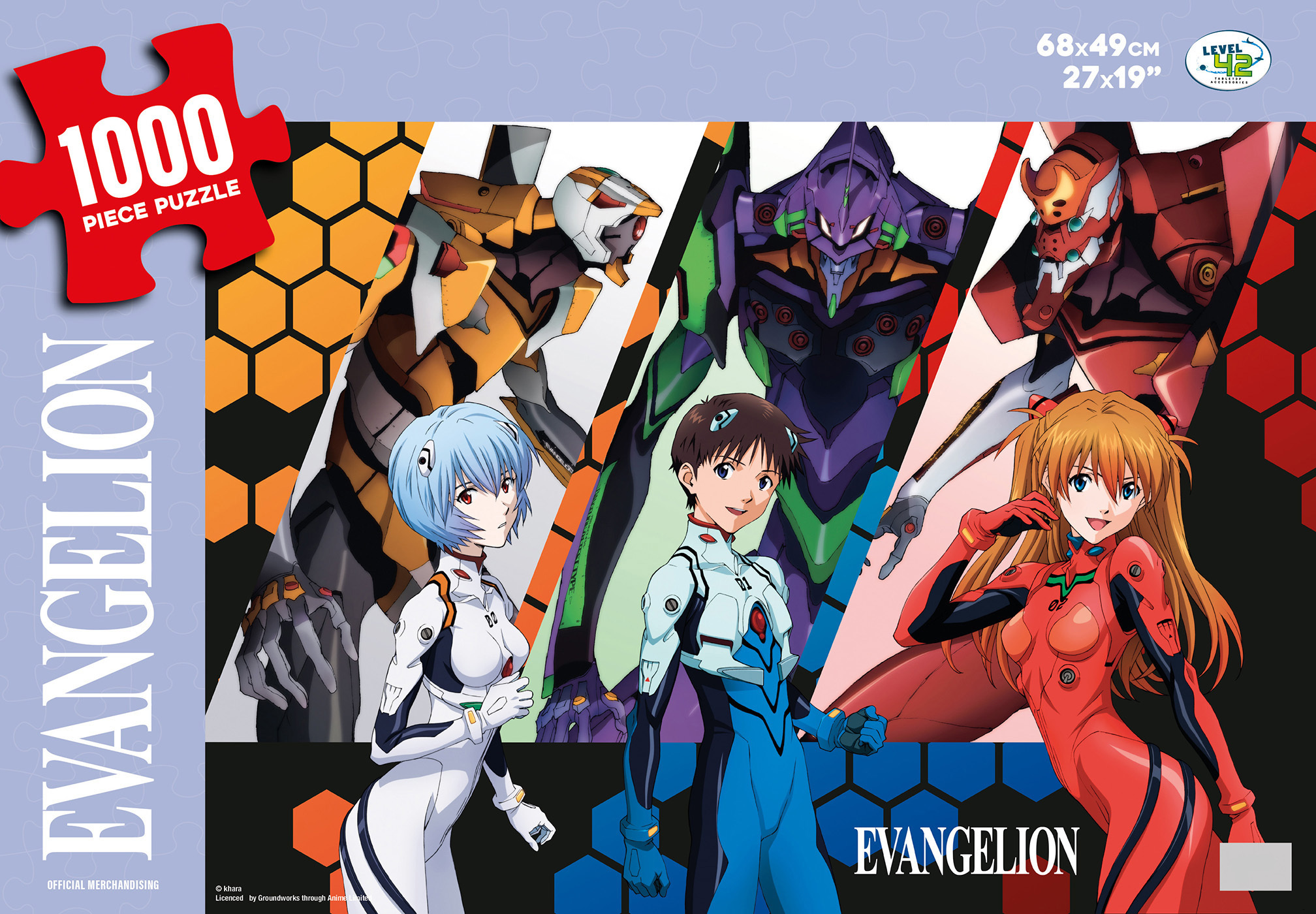 Neon Genesis Evangelion - Puzzle 1000 pièces - Jeu de Patience et de Réflexion - 68x49 cm
