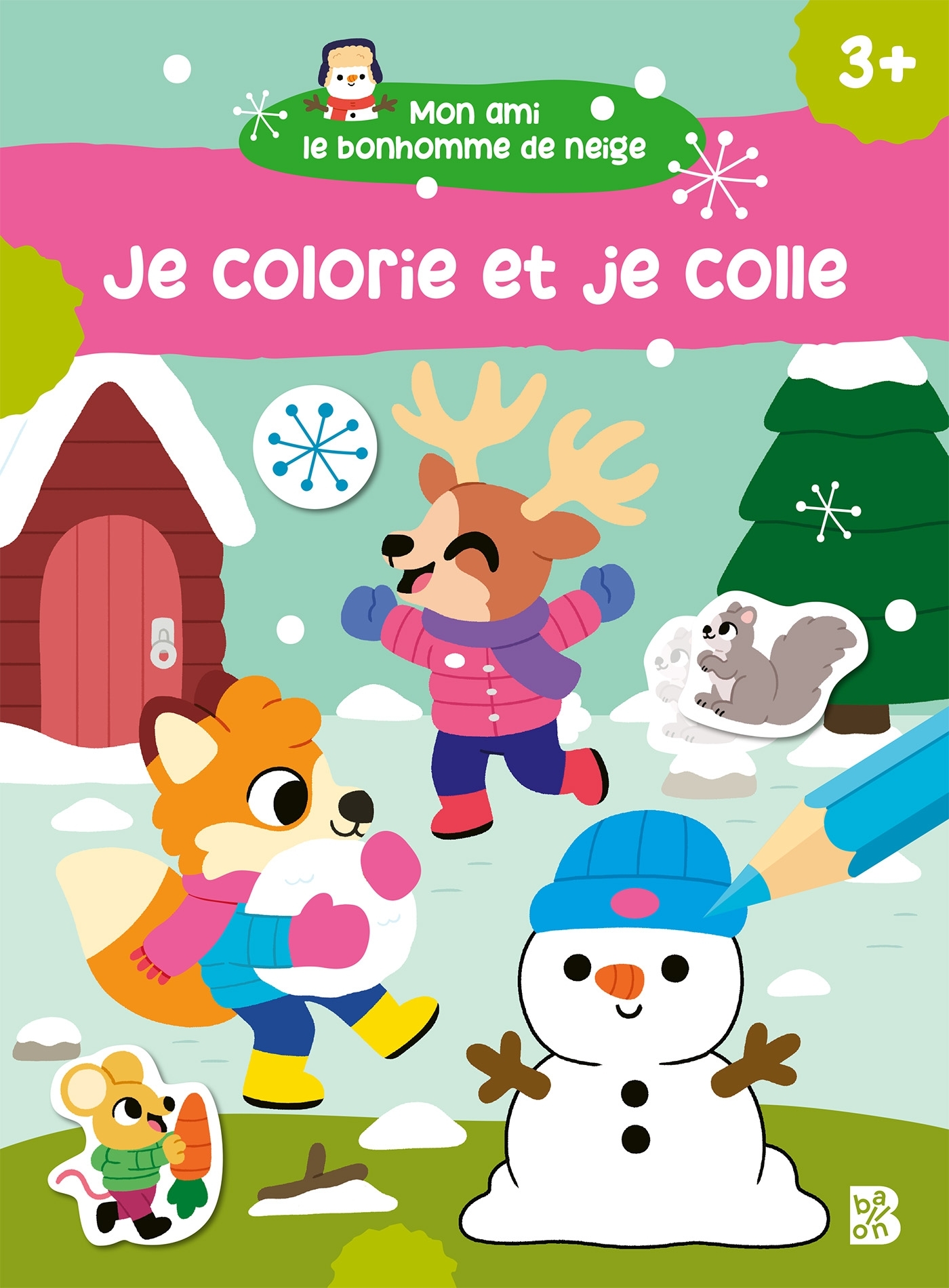 Mon ami le bonhomme de neige - Je colorie et je colle