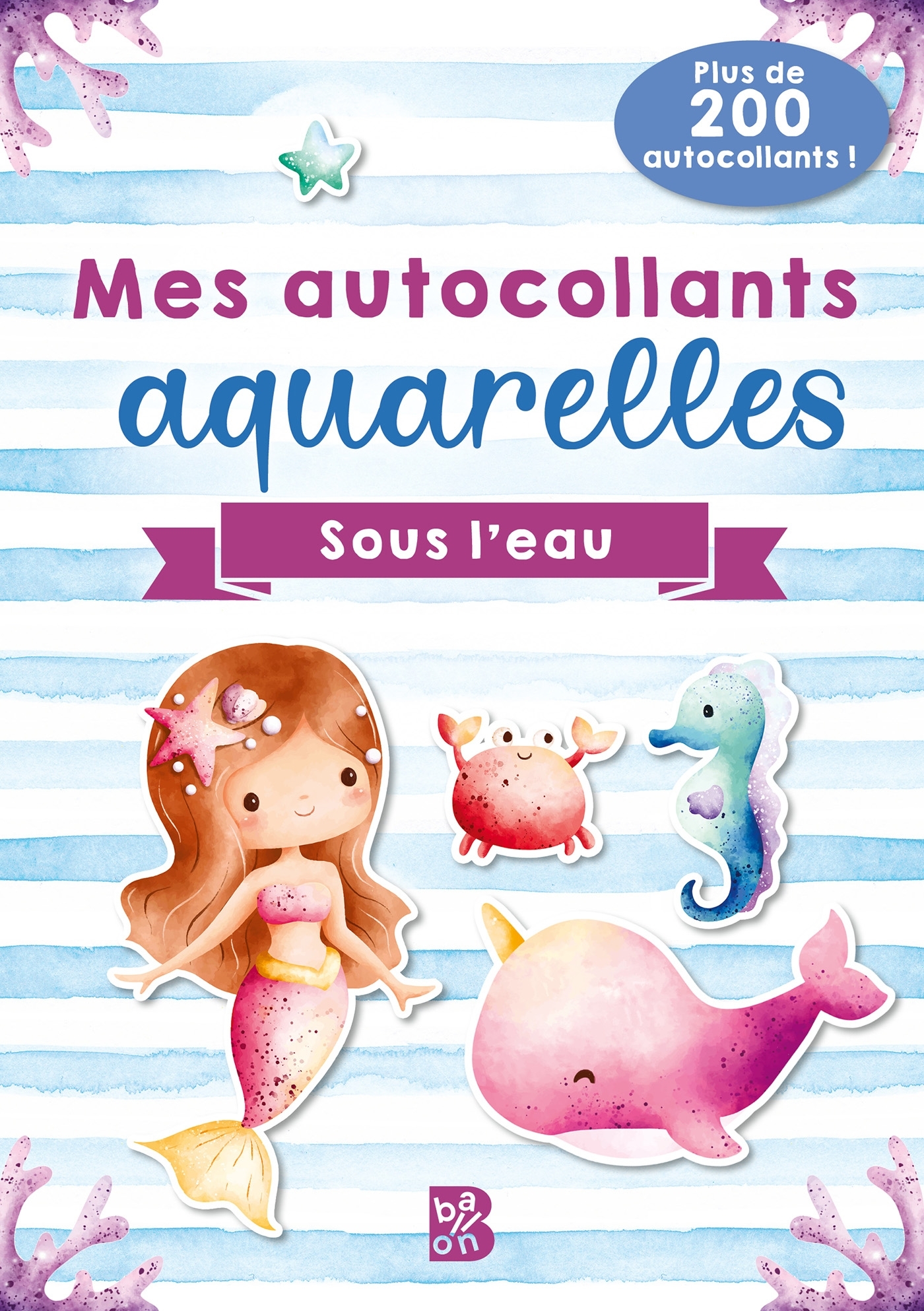 Mes autocollants aquarelles - Sous l'eau