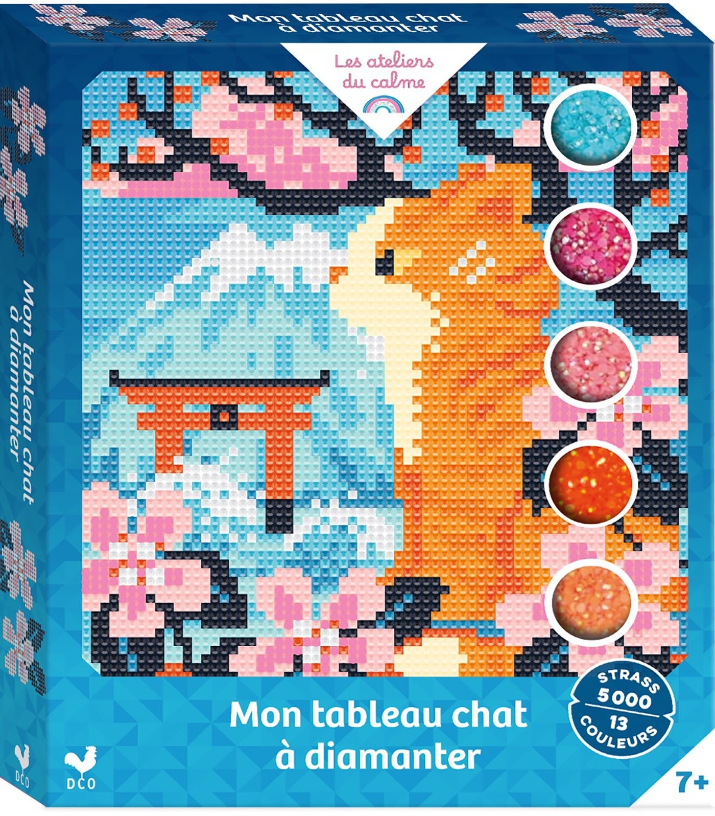 Mon tableau chat à diamanter - coffret avec accessoires