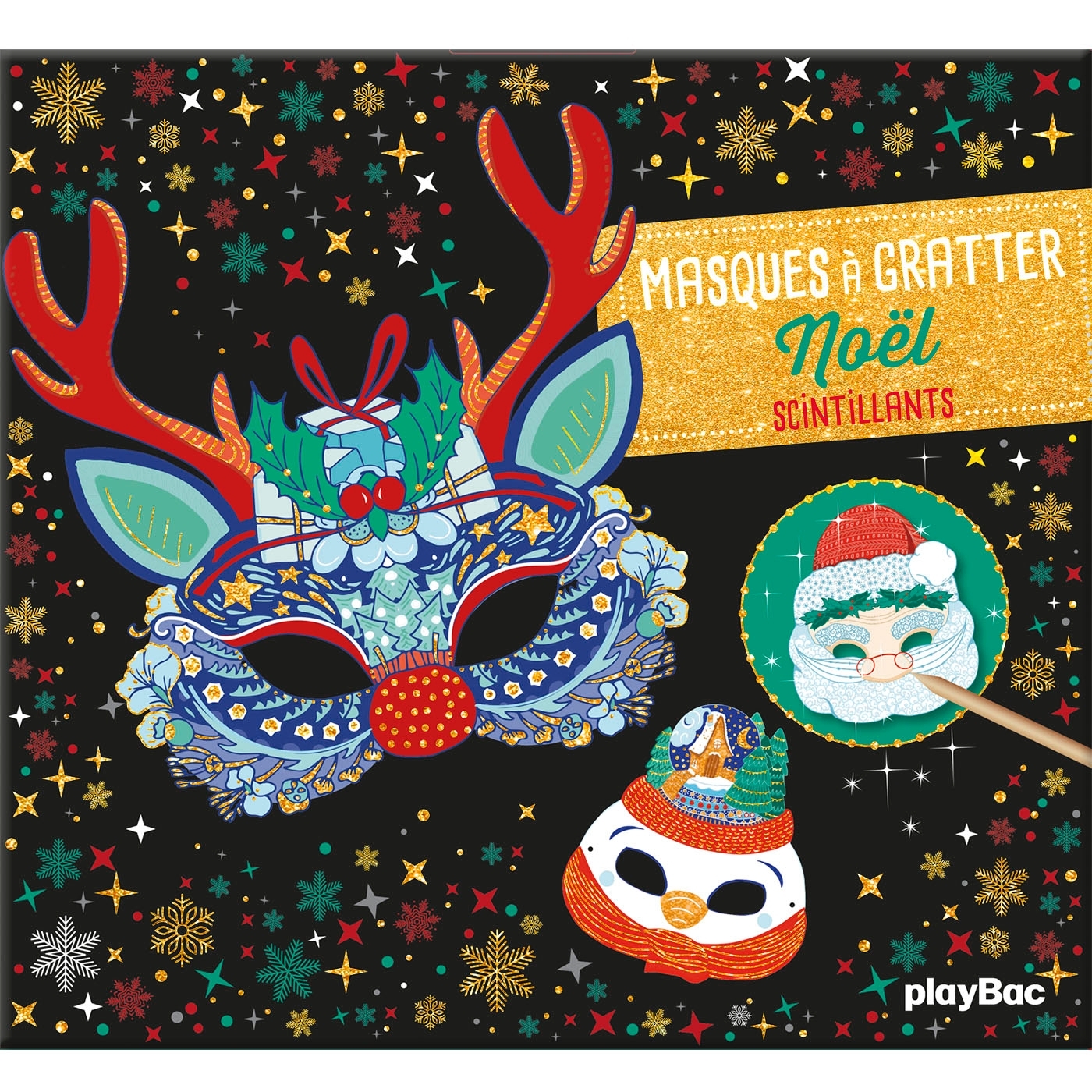 Masques à gratter Noël - Loisirs créatifs