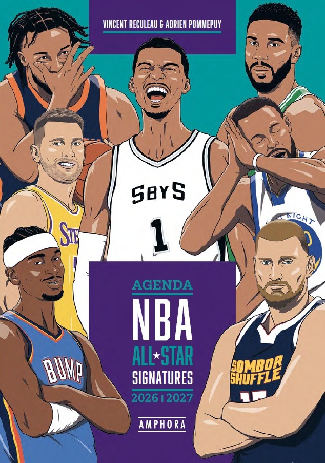 AGENDA NBA SIGNATURES 2026-2027 - ILLUSTRATIONS, COULEUR