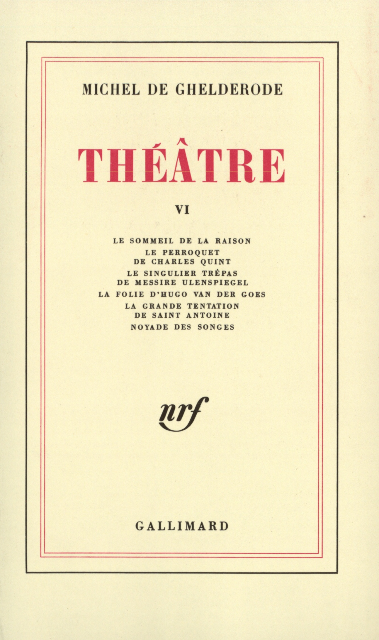 THEATRE T6 - GHELDERODE