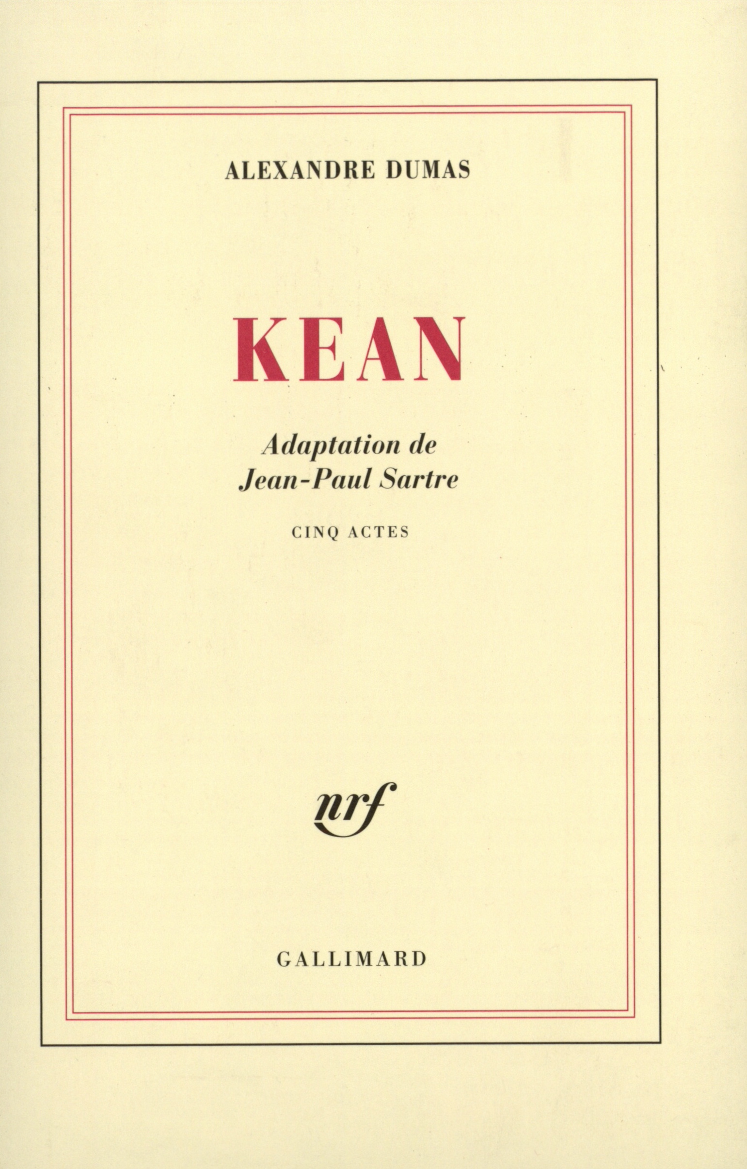 KEAN(CINQ ACTES)