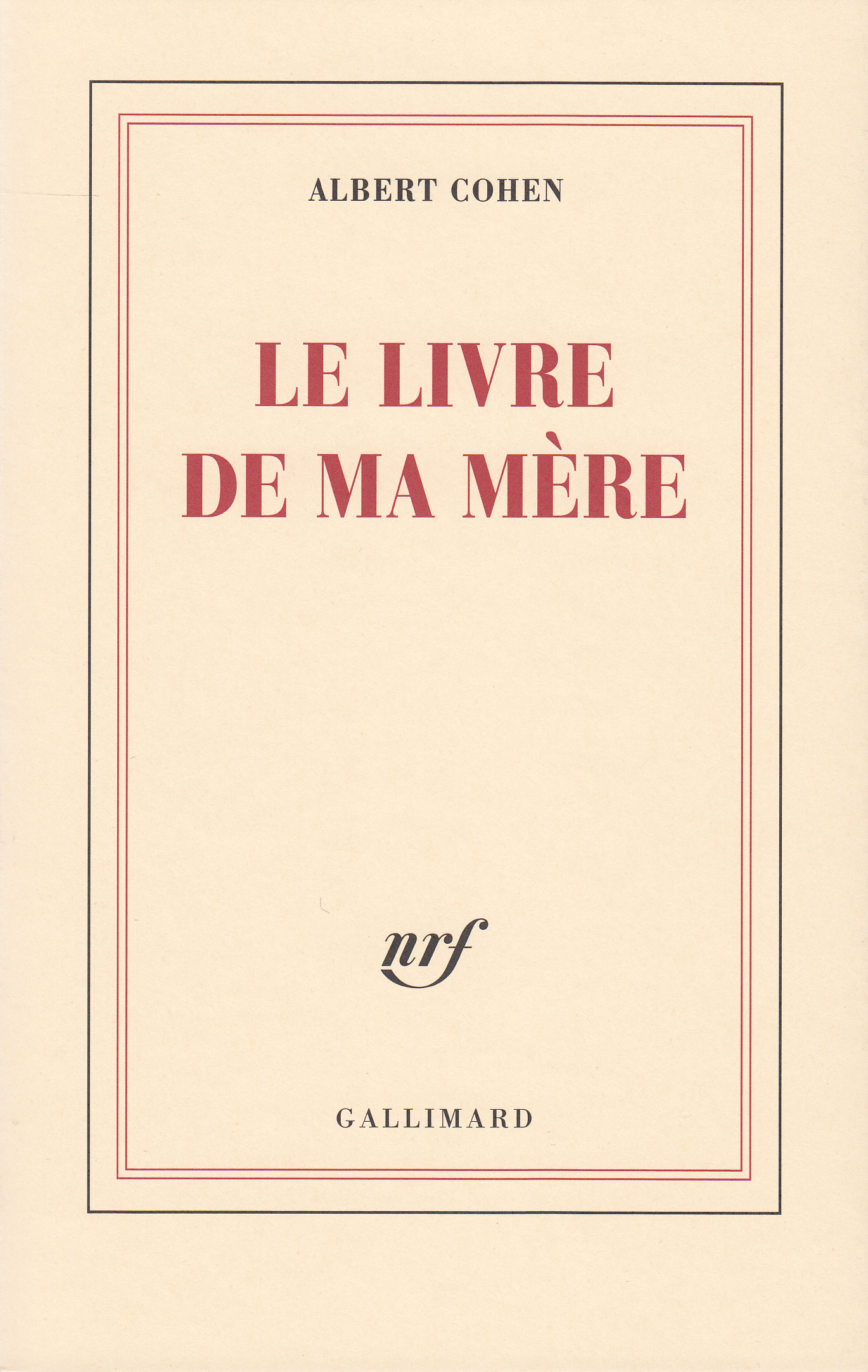 LIVRE DE MA MERE