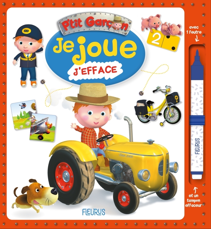 Je joue, j'efface - P'tit garçon (tracteur)