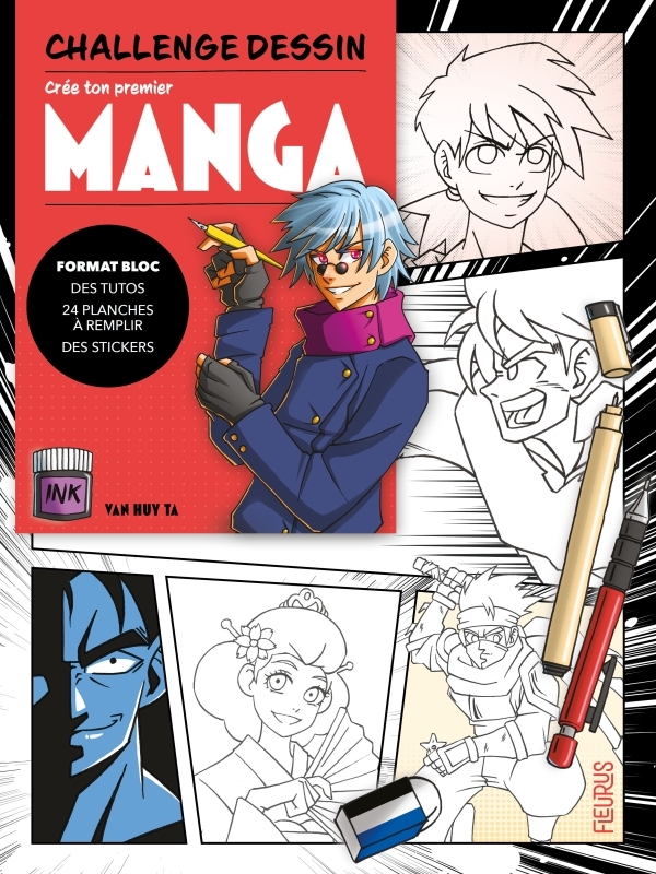 Bloc challenge dessin - Crée ton premier manga !!