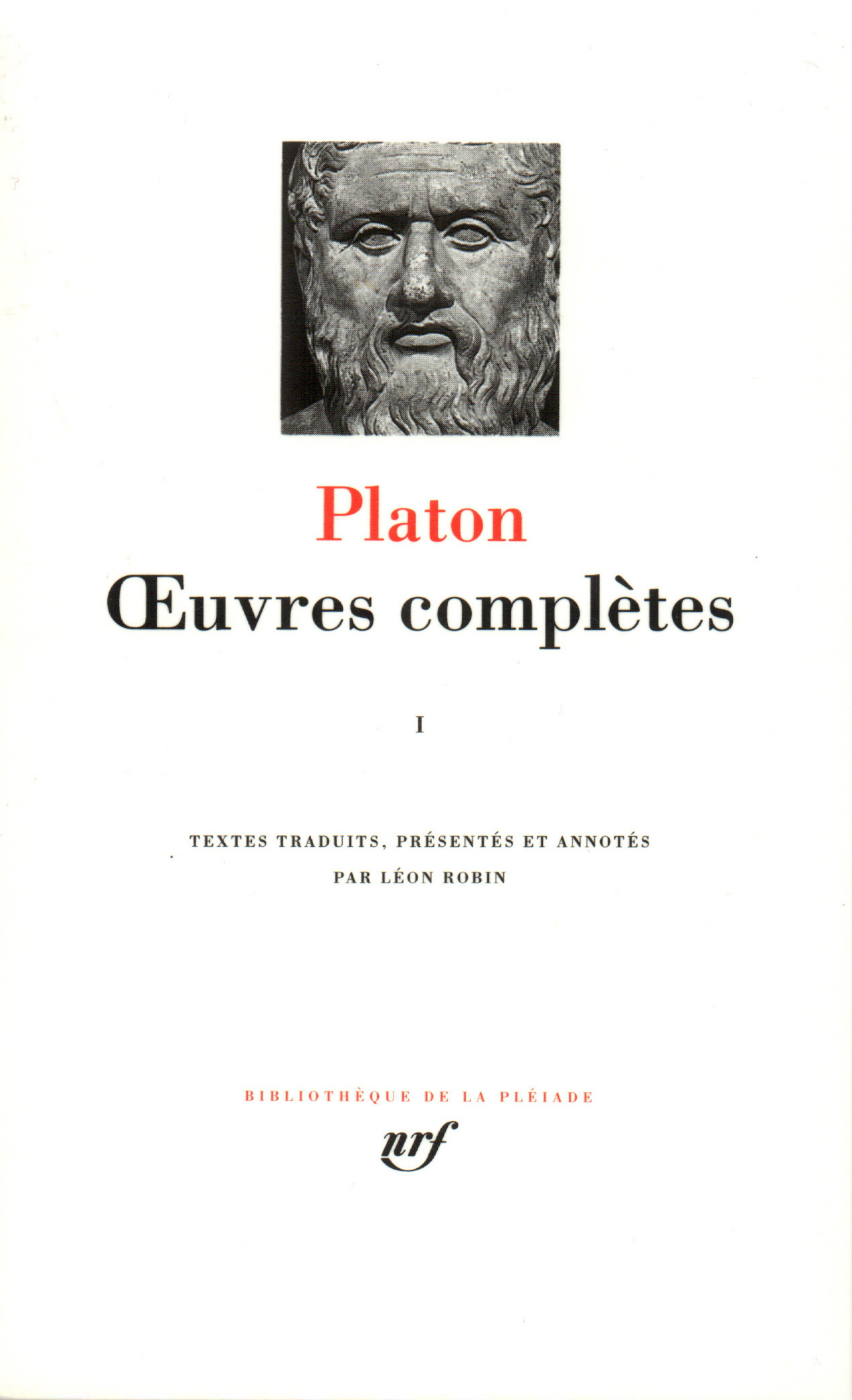 OEUVRES COMPLETES T1 - PLATON