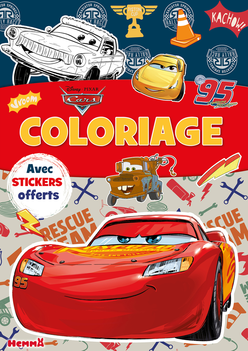 DISNEY PIXAR CARS - COLORIAGE AVEC STICKERS (FLASH) - OFFERTS