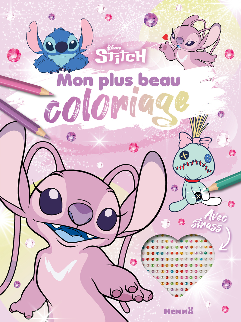 DISNEY STITCH - MON PLUS BEAU COLORIAGE (ANGEL) - AVEC STRASS