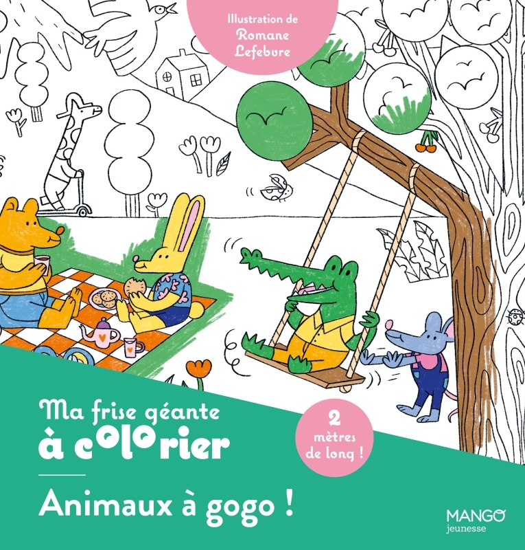 FRISE GEANTE A COLORIER ANIMAUX A GOGO ! - UN COLORIAGE DE 2 METRES POUR DECORER TA CHAMBRE