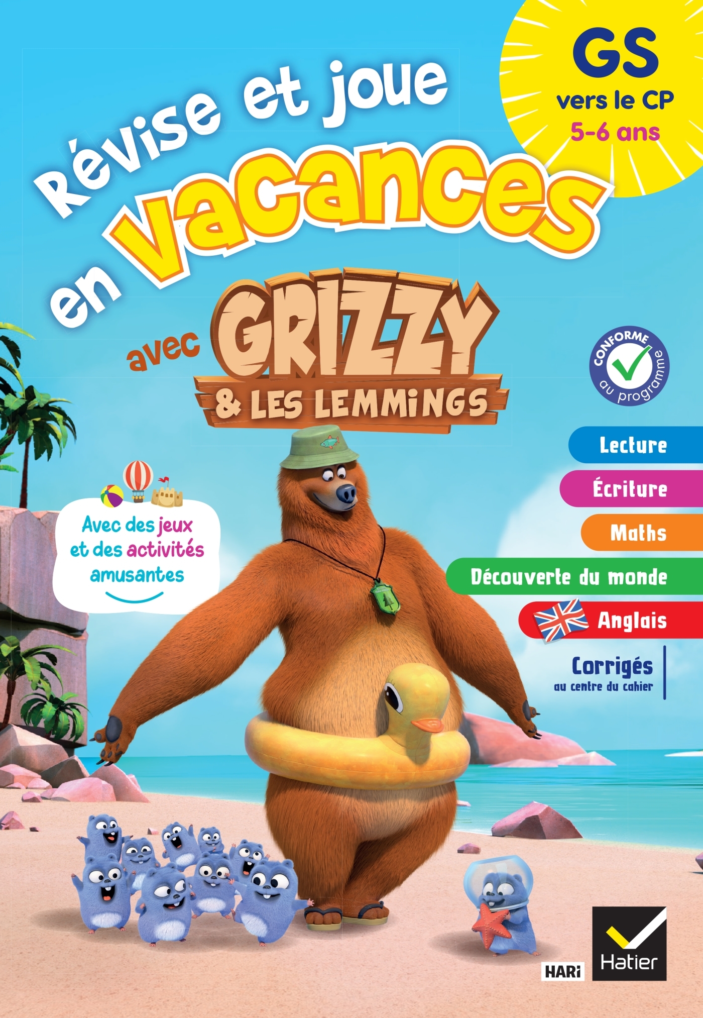CAHIER DE VACANCES GRIZZY ET LES LEMMINGS - GS VERS LE CP