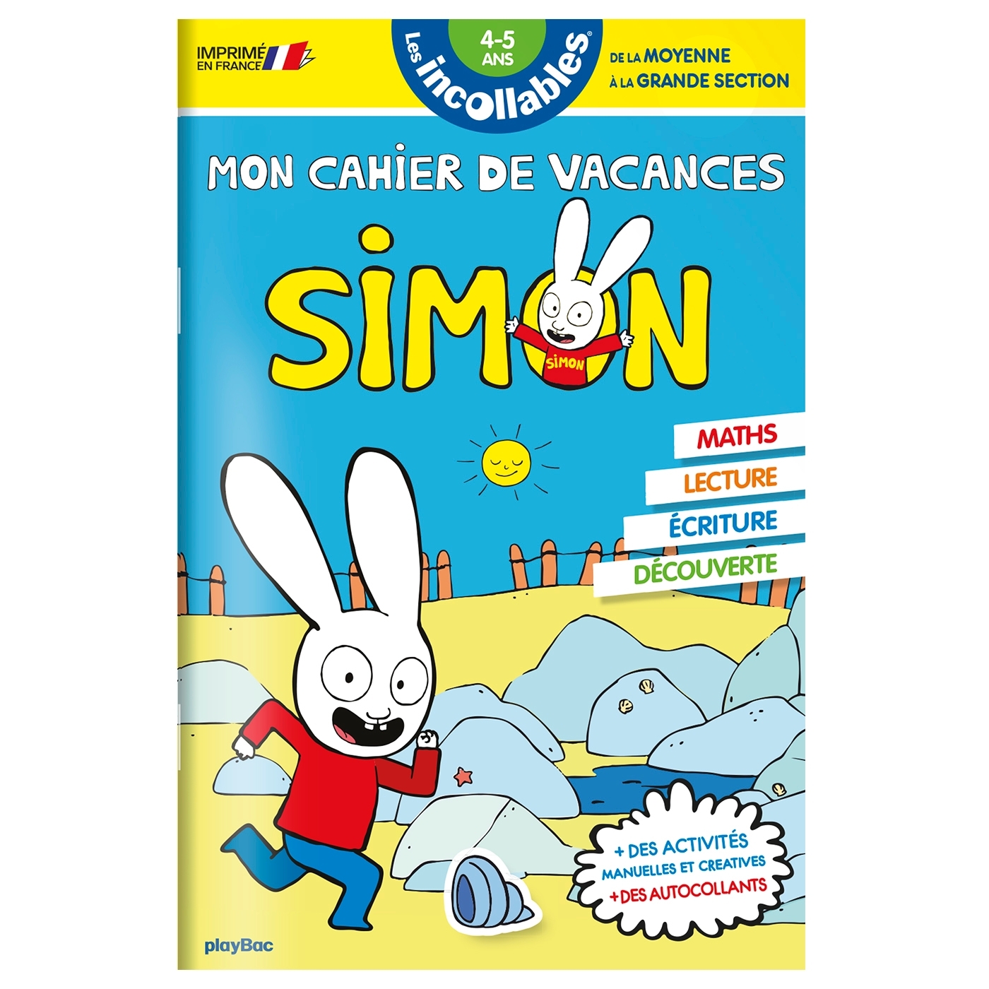 CAHIER DE VACANCES 2026 SIMON - LES INCOLLABLES - MOYENNE SECTION A GRANDE SECTION - 4/5 ANS