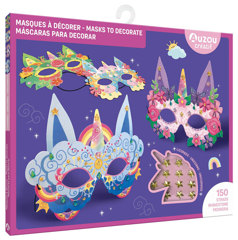 MASQUES A DECORER - LICORNES - MA POCHETTE D´ARTISTE