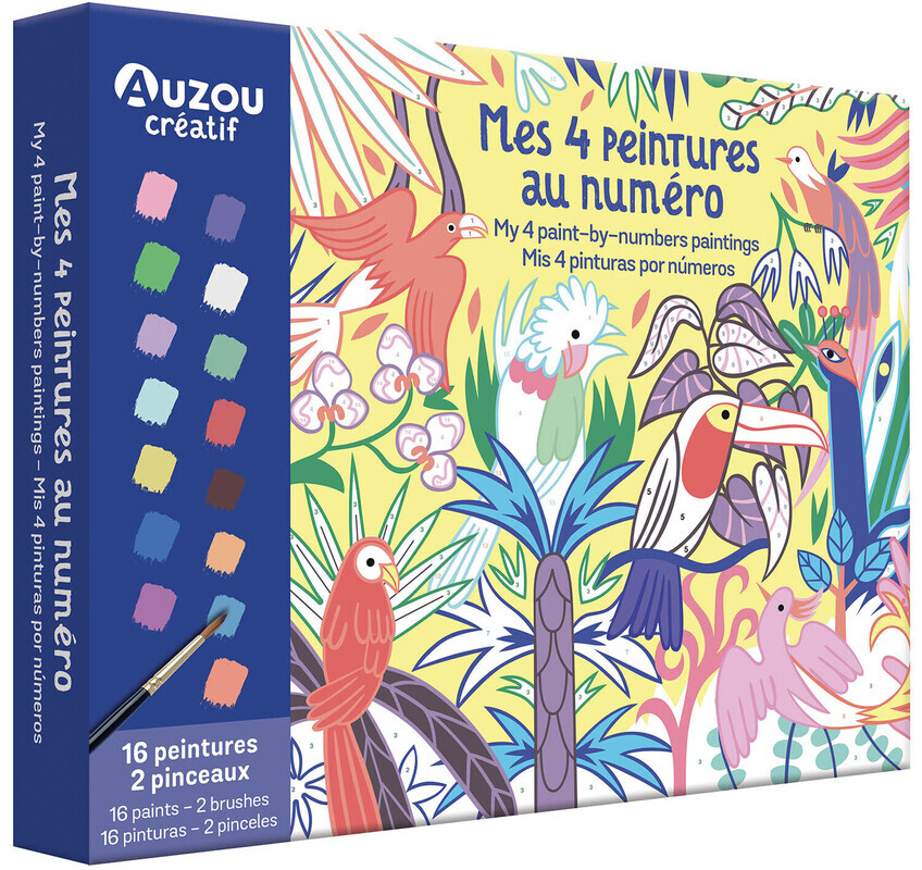 MON COFFRET D´ARTISTE - MES 4 PEINTURES AU NUMERO : MERVEILLEUSE NATURE