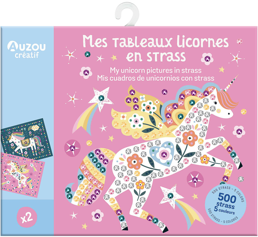 MA POCHETTE D'ARTISTE - MES TABLEAUX LICORNES EN STRASS