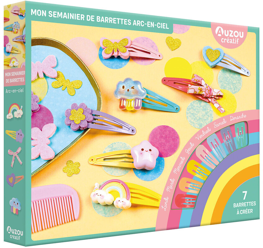 MON SEMAINIER DE BARRETTES - 7 BARRETTES A CREER