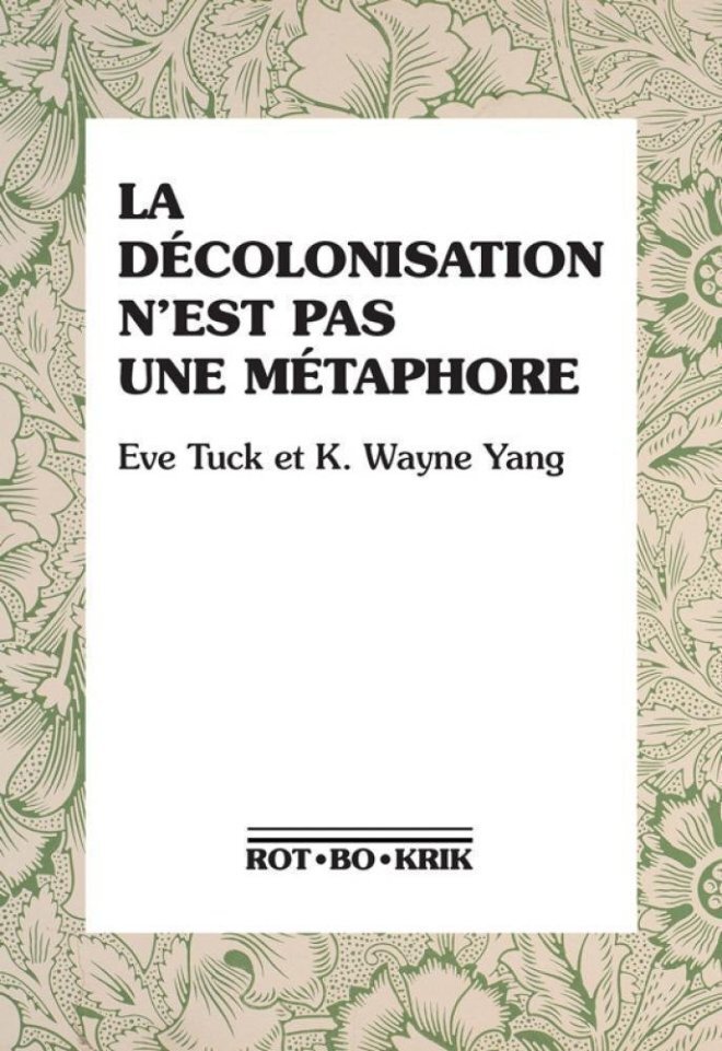 La décolonisation n'est pas une métaphore