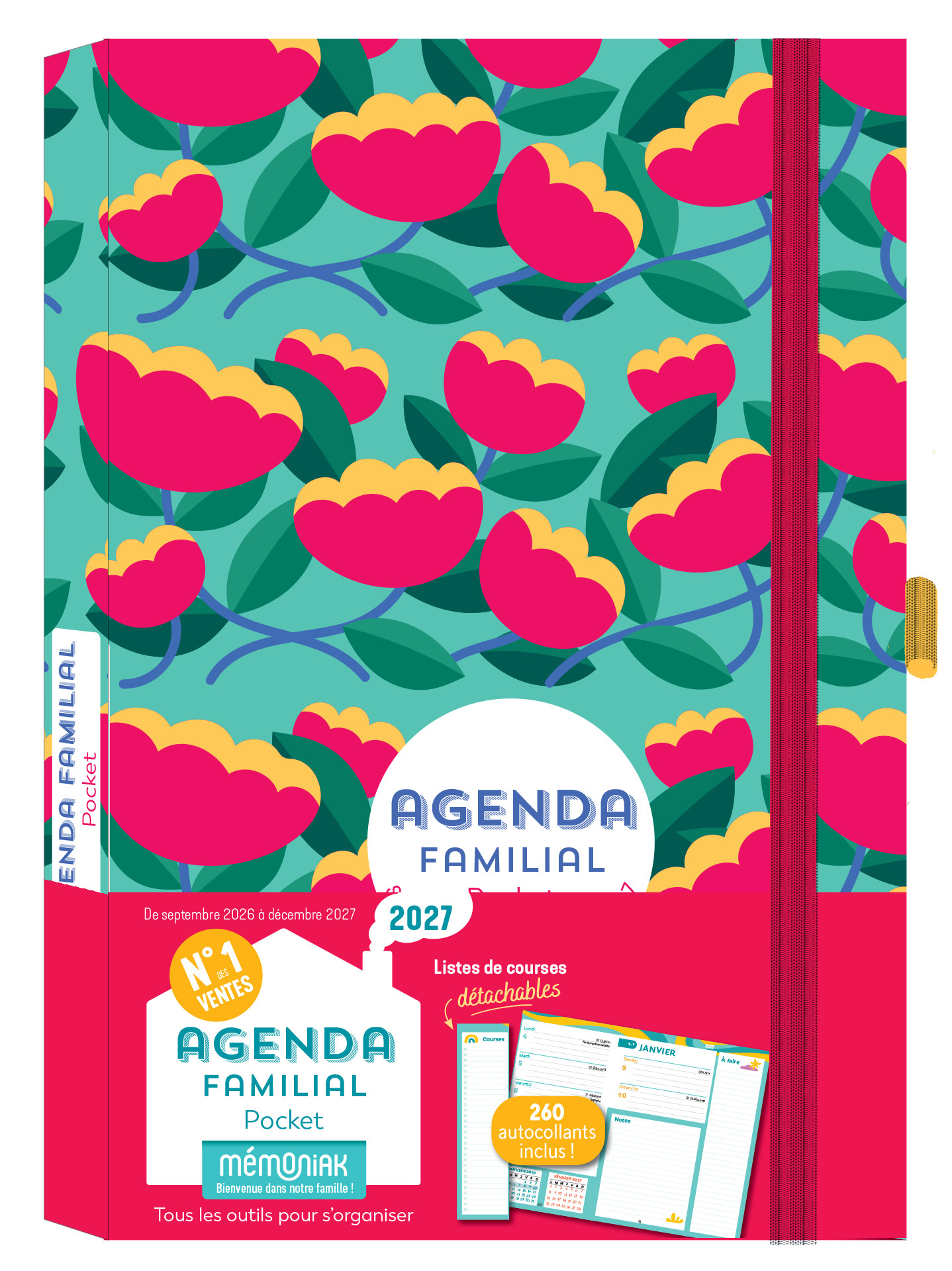 AGENDA FAMILIAL MEMONIAK POCKET, SEPT. 2026 A DEC. 2027