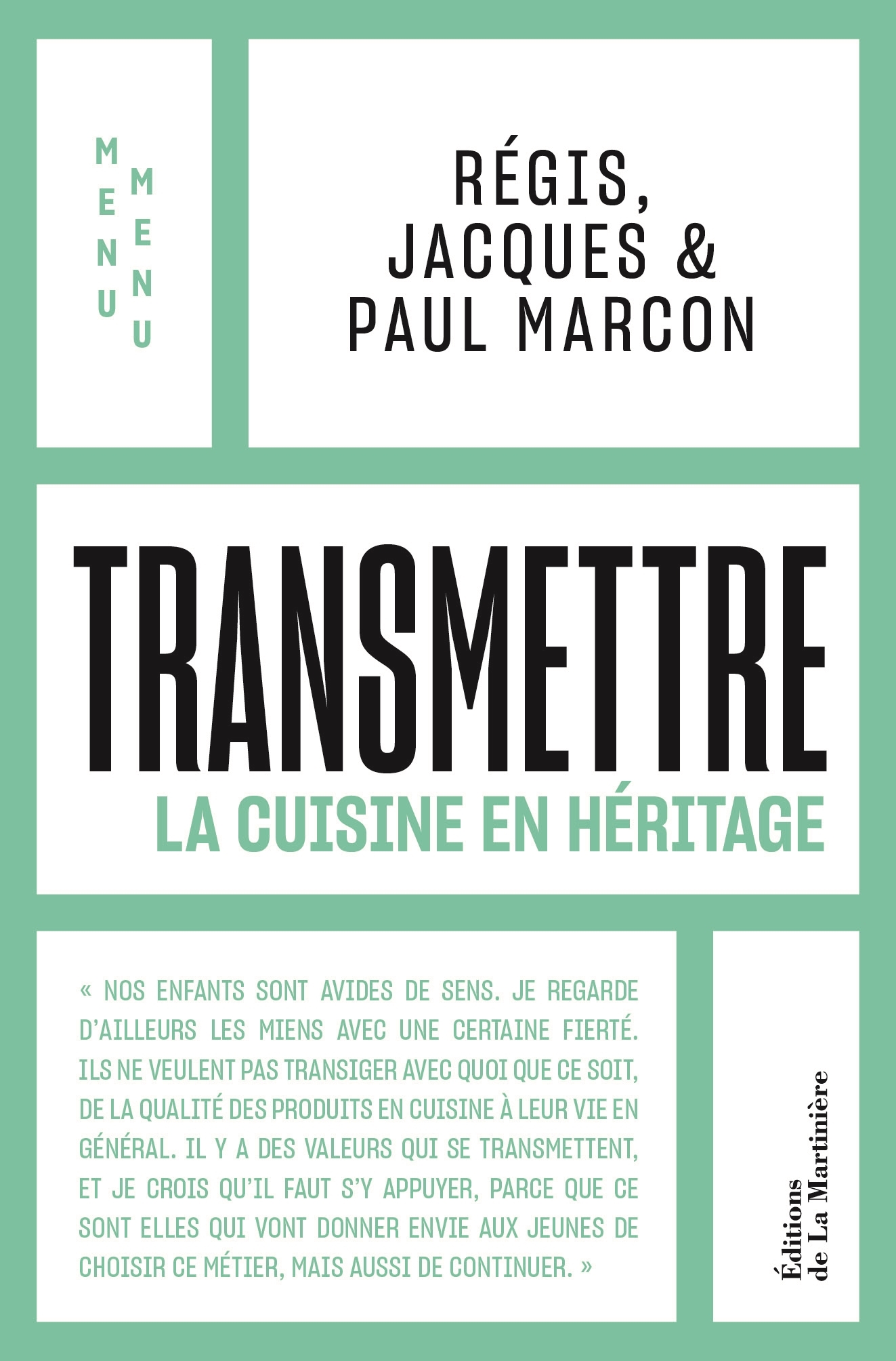 Transmettre - La Cuisine en héritage - Menu menu