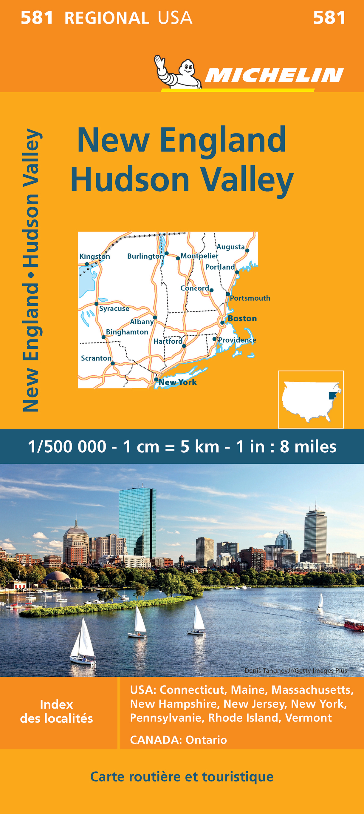 CARTE ROUTIERE 581 NEW ENGLAND / HUDSON VALLEY