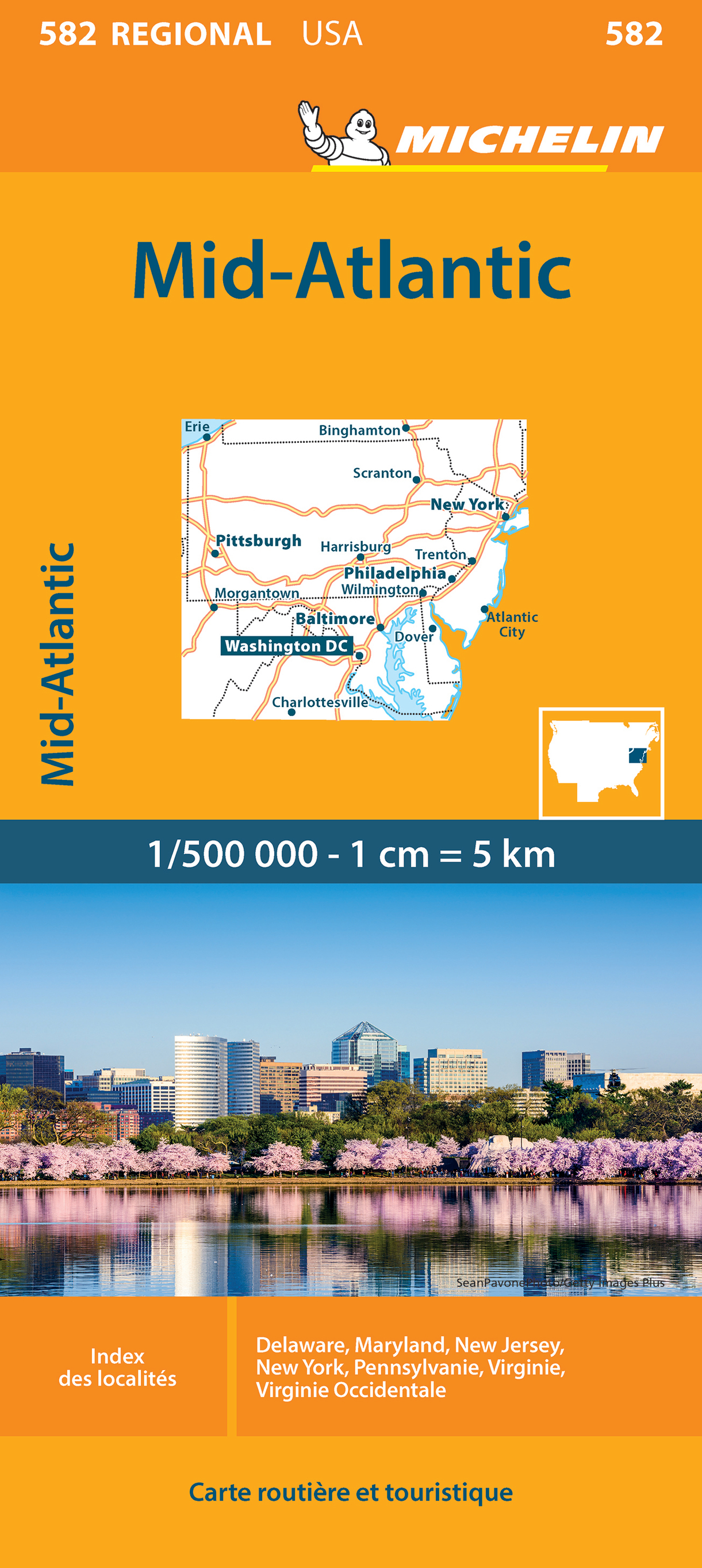 CARTE ROUTIERE 582 MID-ATLANTIC/HALLEGHENY
