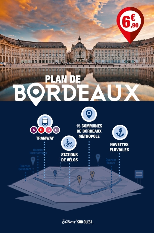 Plan de Bordeaux - 15 communes de Bordeaux Métropole