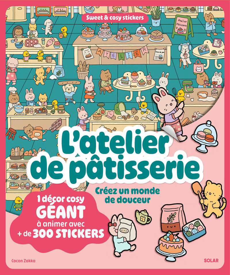 L'atelier de pâtisserie - 1 Décor cosy géant à animer avec + de 300 stickers - Créer un monde de douceur