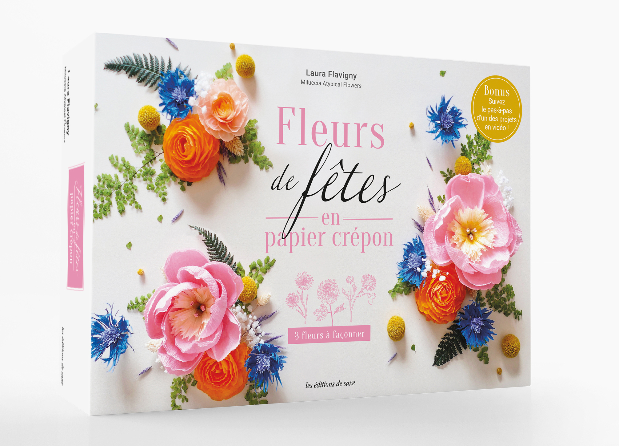 Coffret Fleurs de fêtes en papier crépon