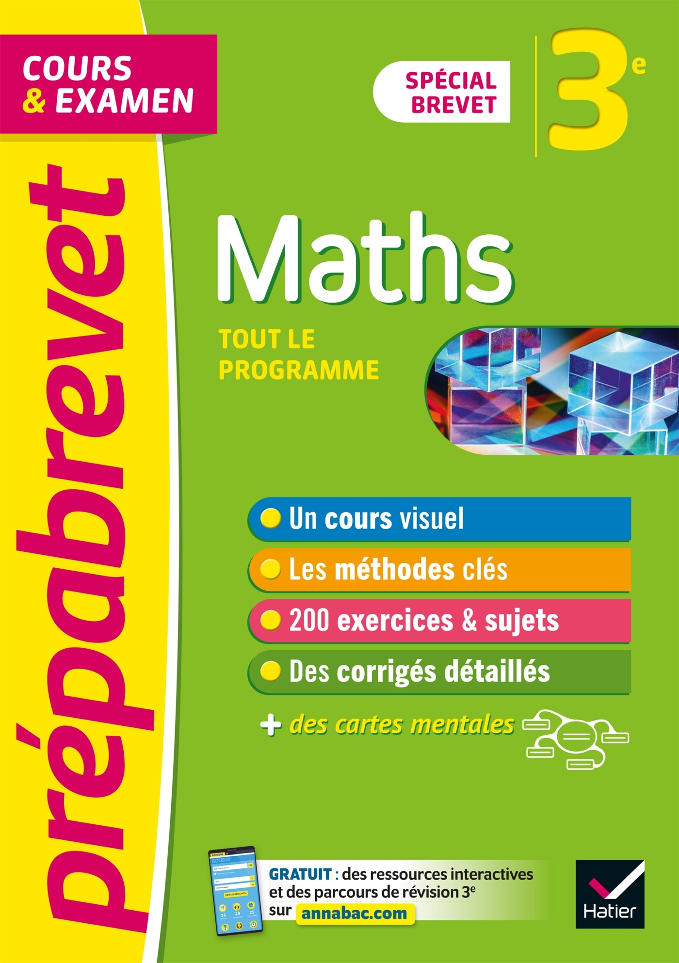 Prépabrevet Maths 3e - Brevet 2024 - cours, méthodes et entraînement
