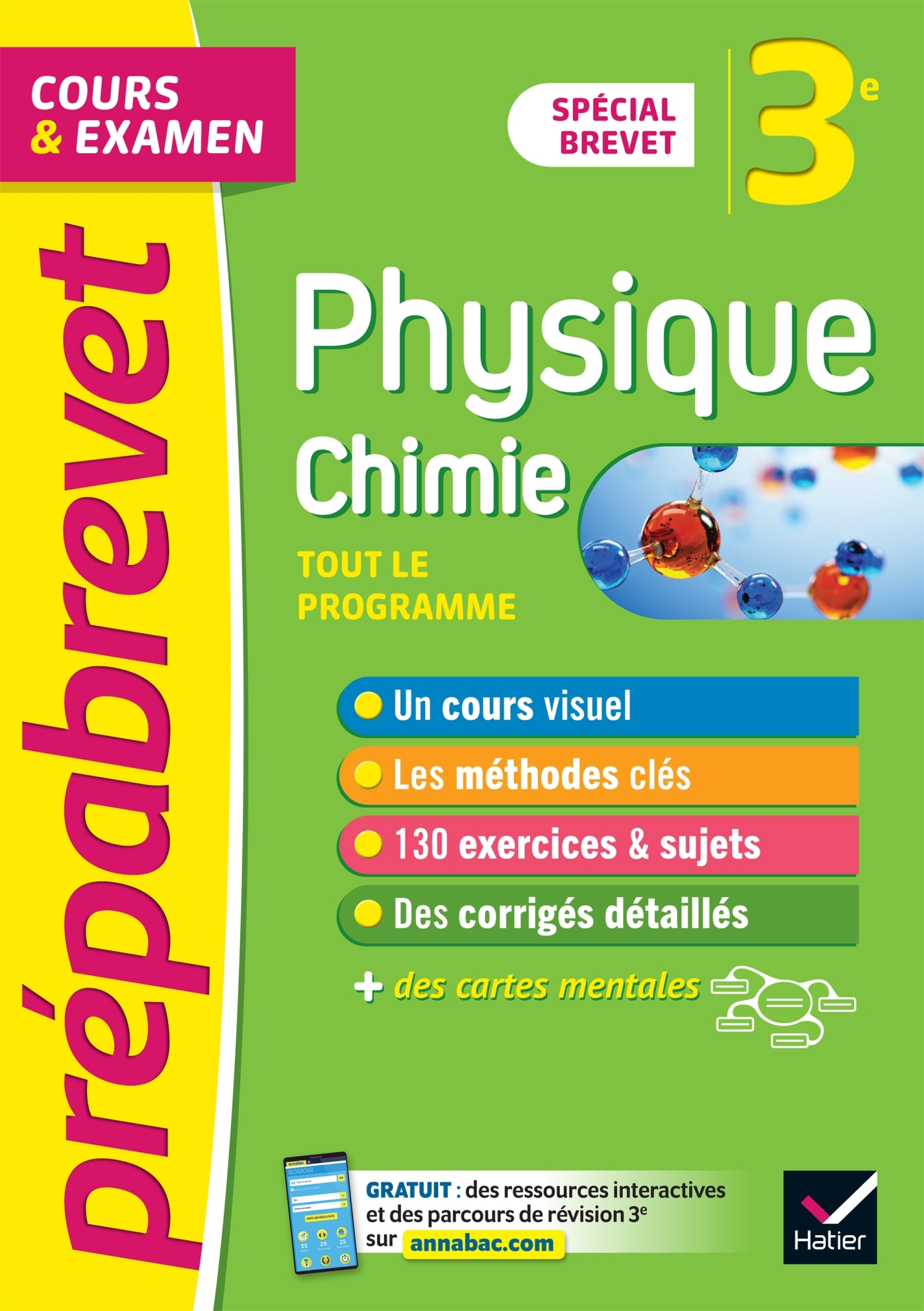 Prépabrevet Physique-Chimie 3e (sciences) - Brevet 2024 - cours, méthodes et entraînement