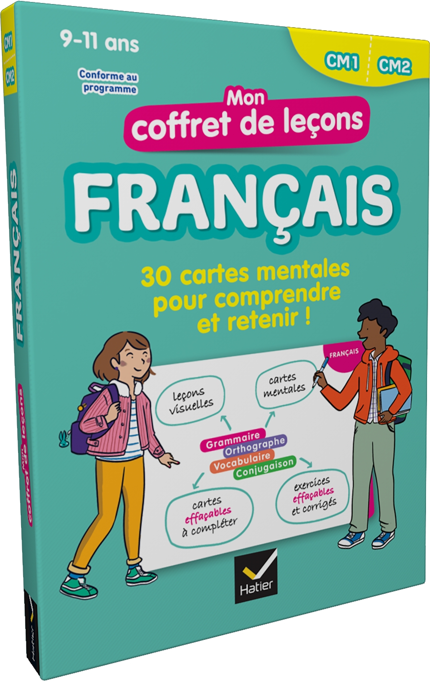 Mon coffret de leçons français CM1-CM2 - 30 cartes mentales
