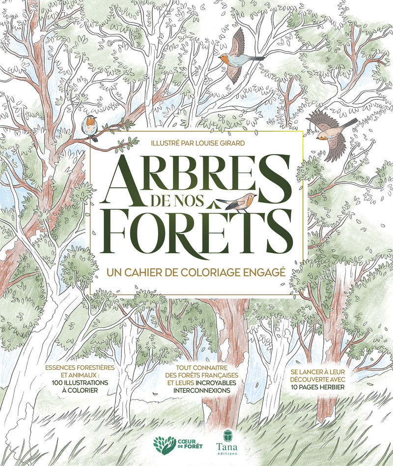 ARBRES DE NOS FORETS, UN CAHIER DE COLORIAGE ENGAGE