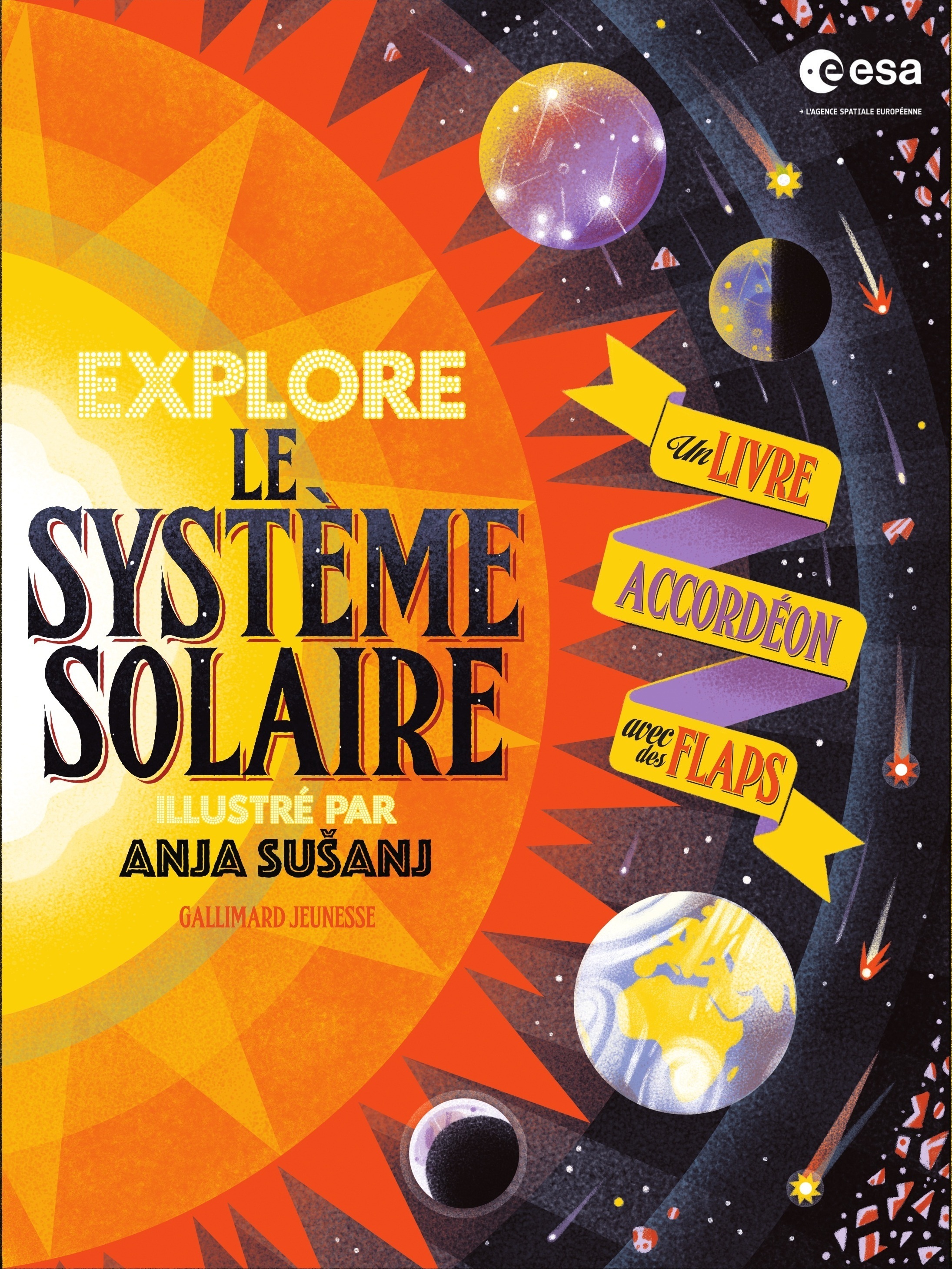 EXPLORE LE SYSTEME SOLAIRE - UN LIVRE ACCORDEON AVEC DES FLAPS
