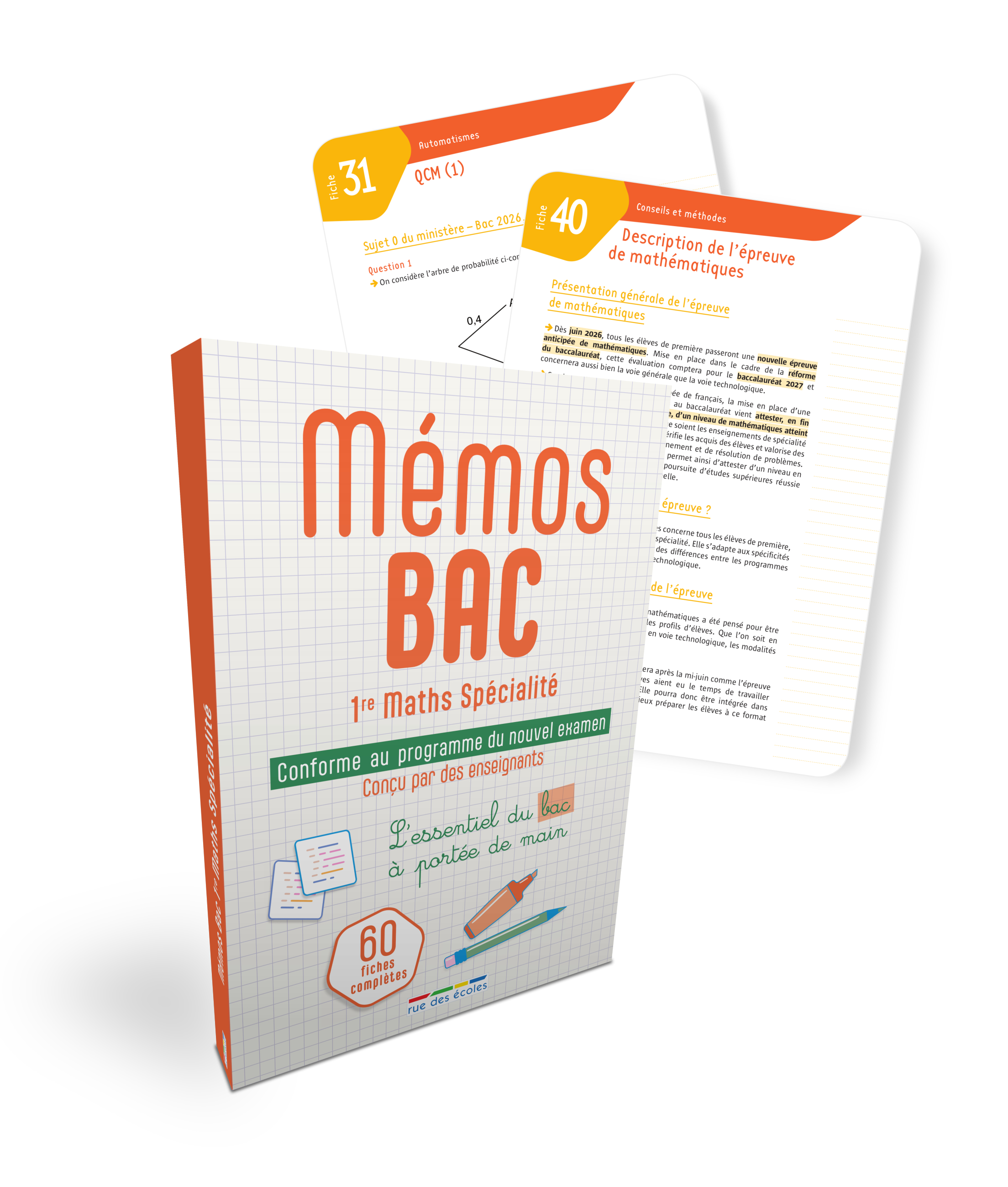 Mémos Bac 1re Maths Spécialité - L'essentiel à portée de main !