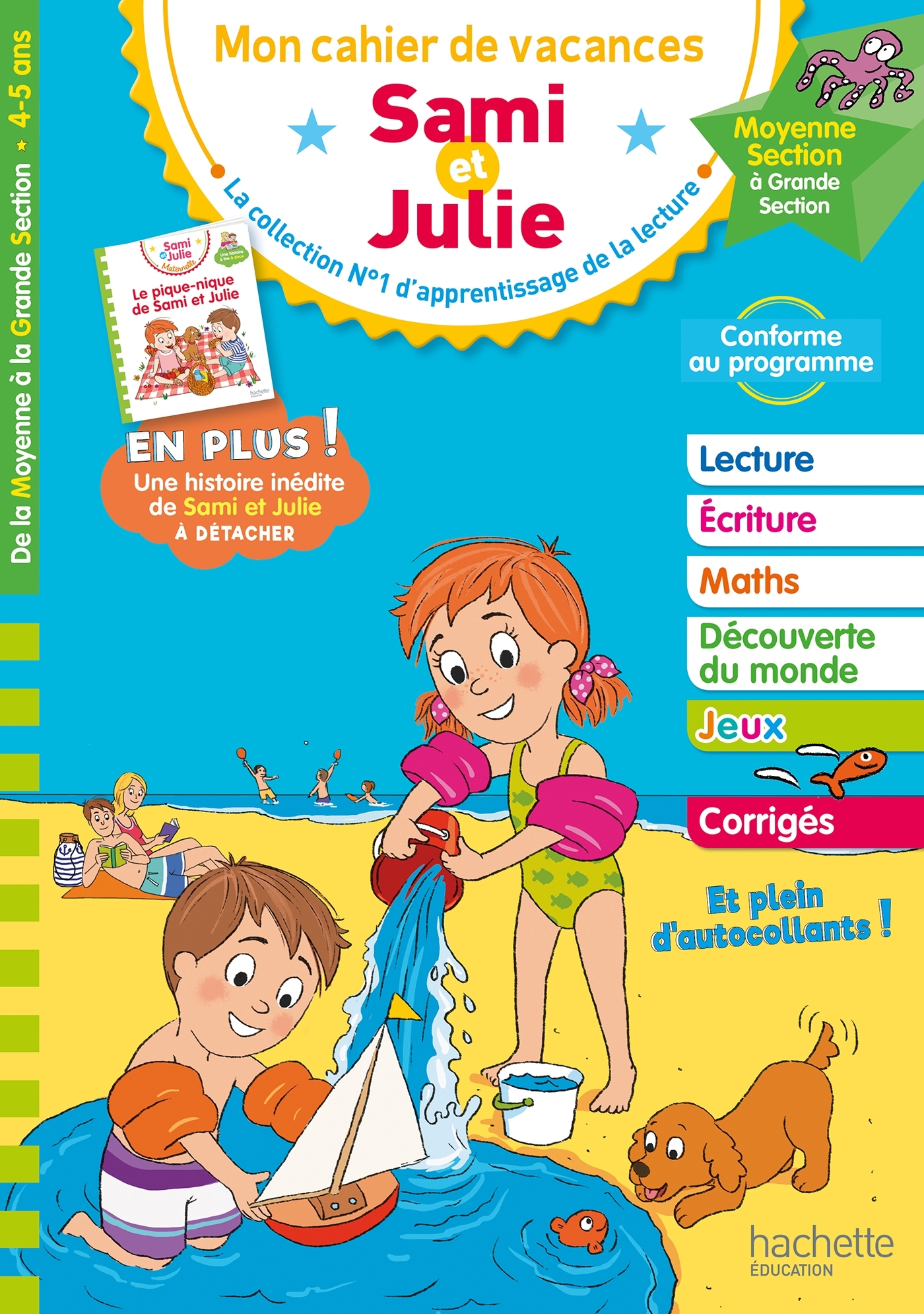 CAHIER DE VACANCES SAMI ET JULIE DE LA MS A LA GS