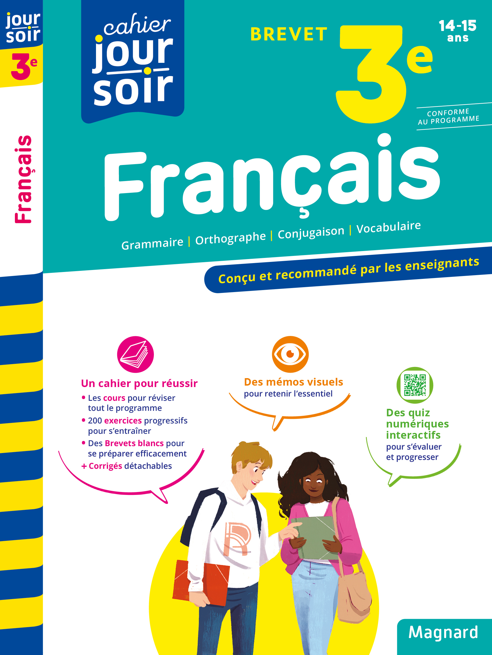 Français 3e Brevet - Cahier Jour Soir - Conçu et recommandé par les enseignants