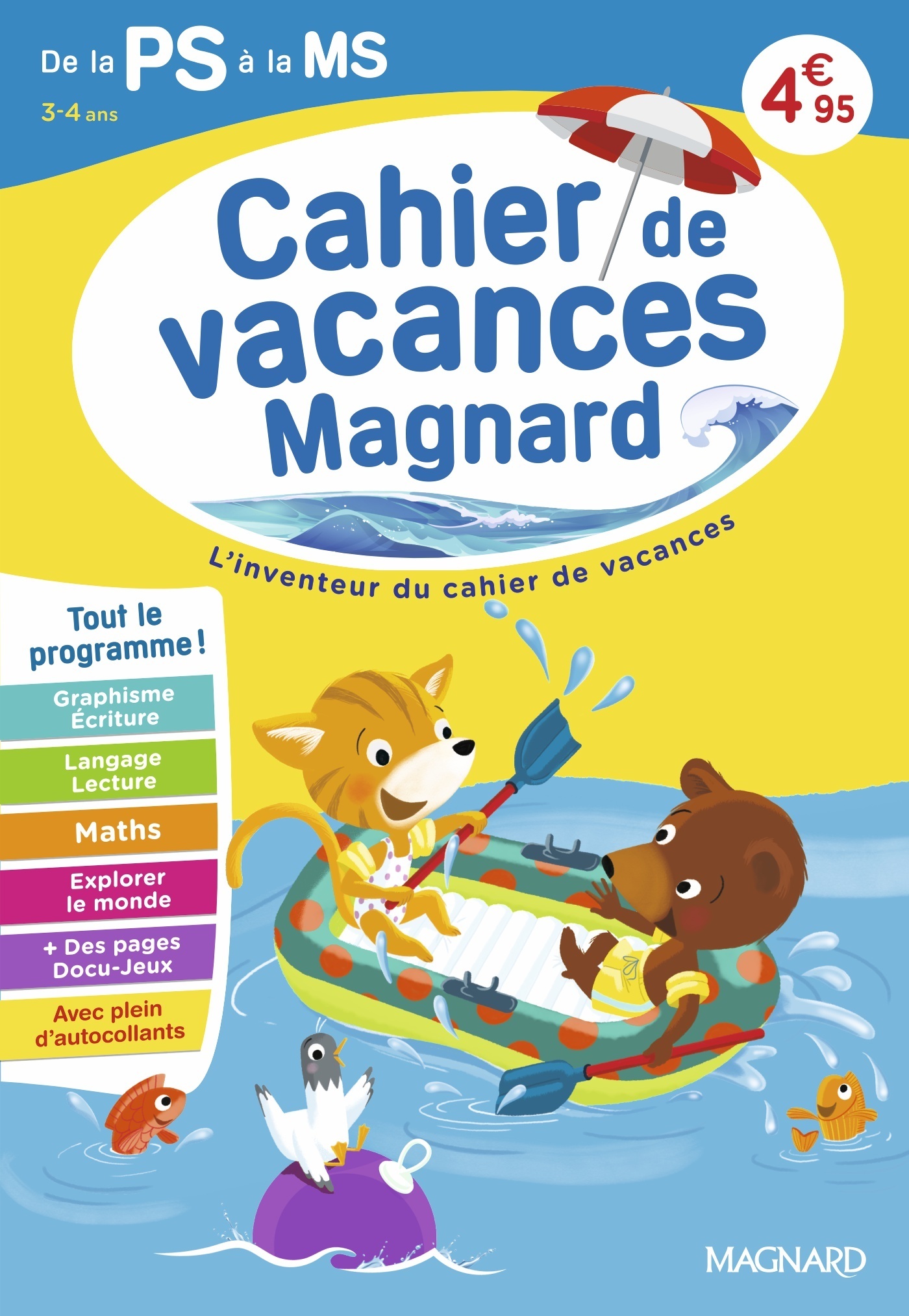 CAHIER DE VACANCES 2026, DE LA PS VERS LA MS 3-4 ANS - MAGNARD