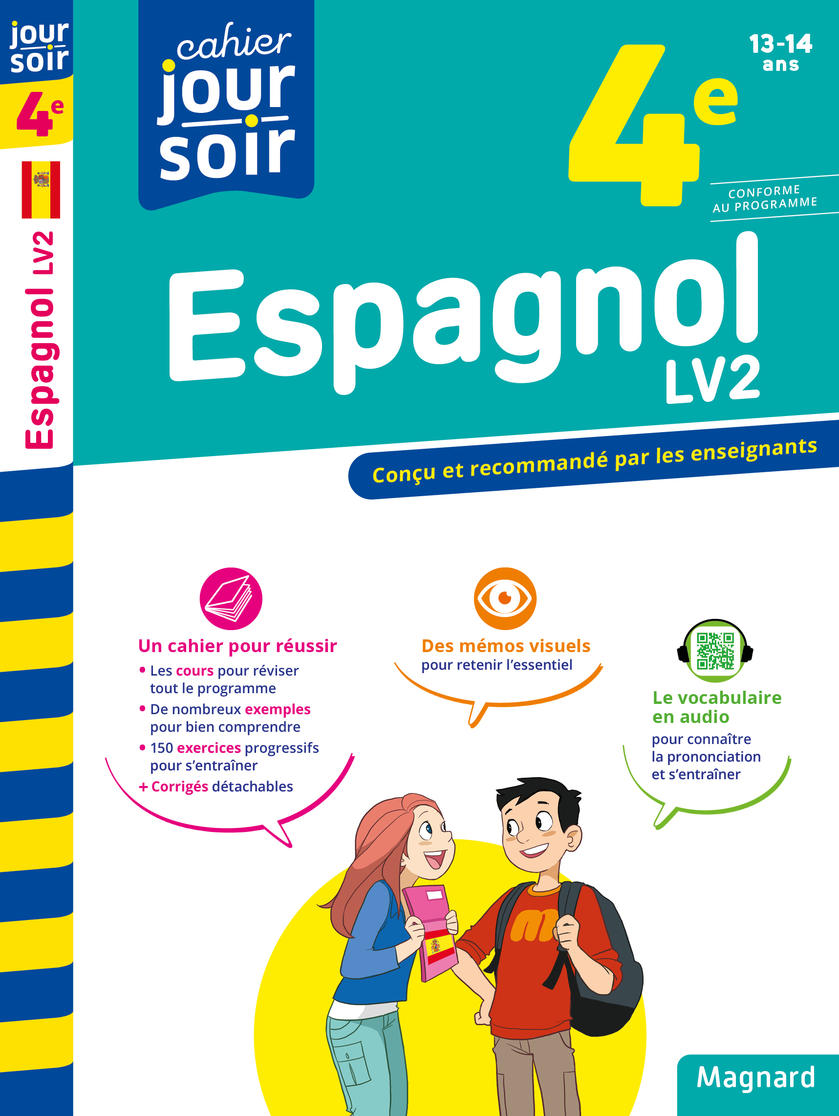 Espagnol 4e LV2 - Cahier Jour Soir - Conçu et recommandé par les enseignants