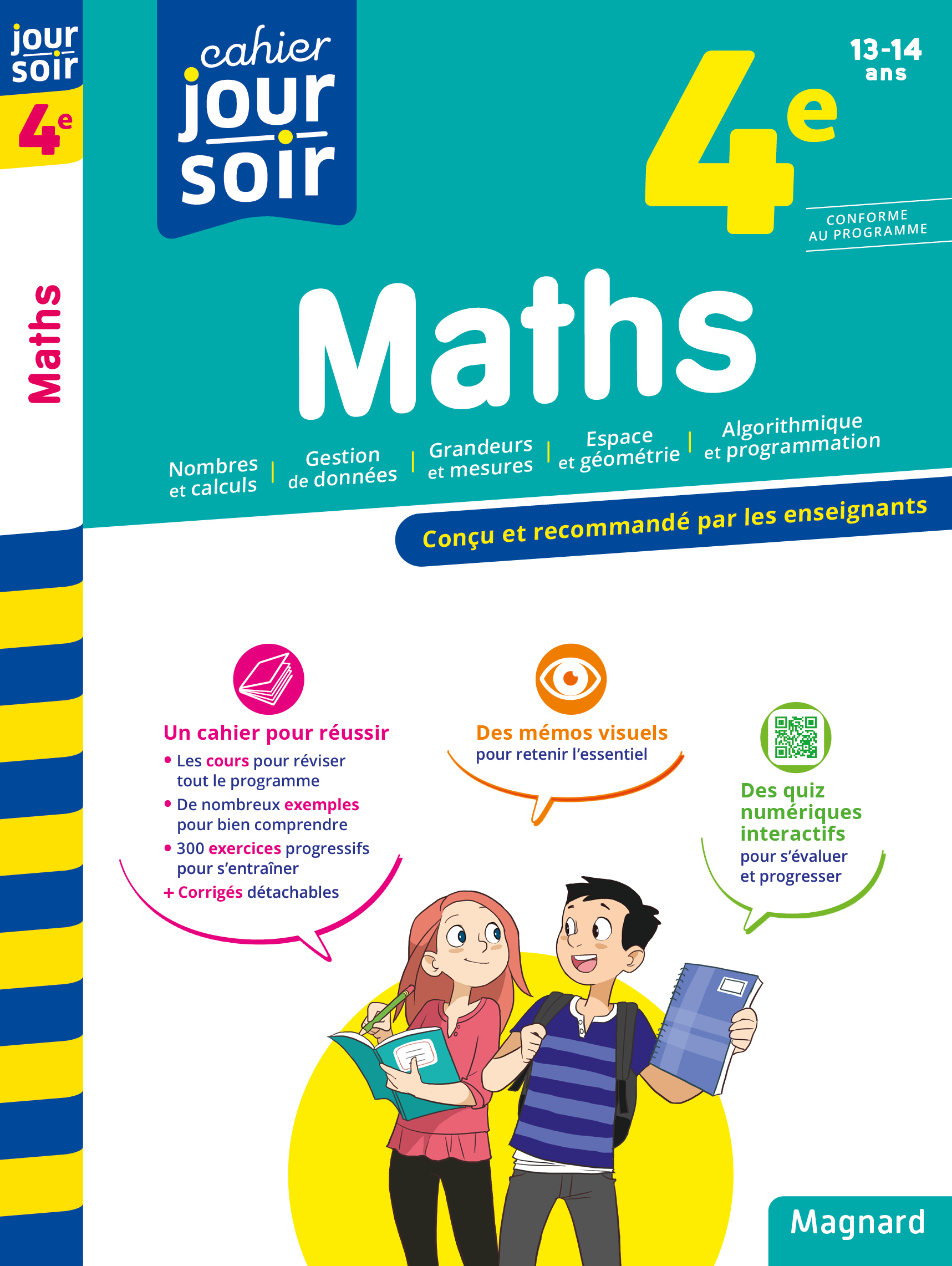 Maths 4e - Cahier Jour Soir - Conçu et recommandé par les enseignants
