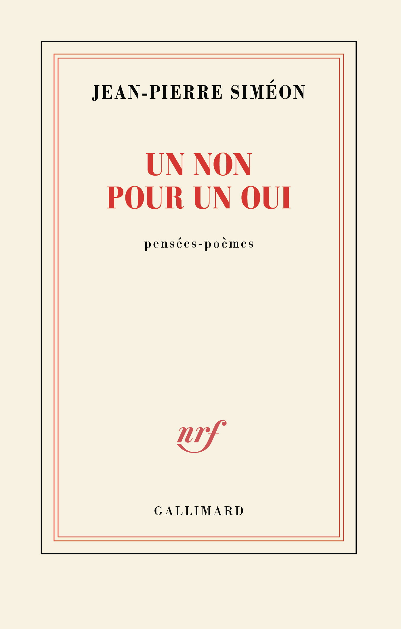 UN NON POUR UN OUI