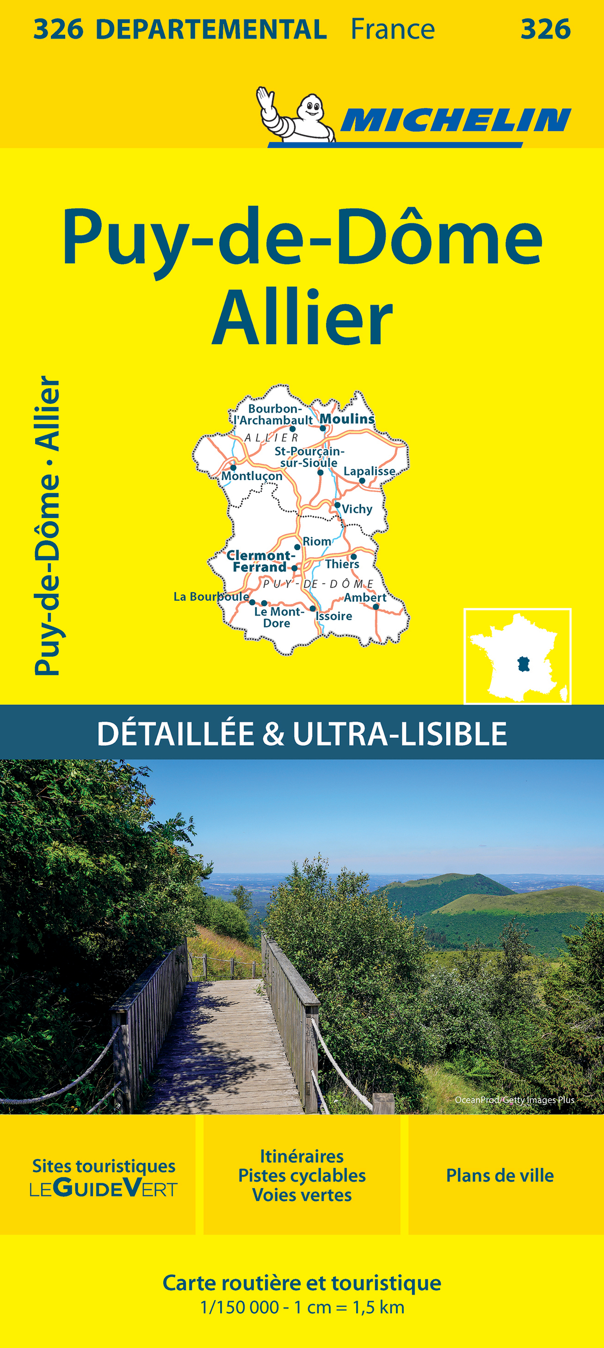 CARTE DEPARTEMENTALE 326 ALLIER, PUY-DE-DOME