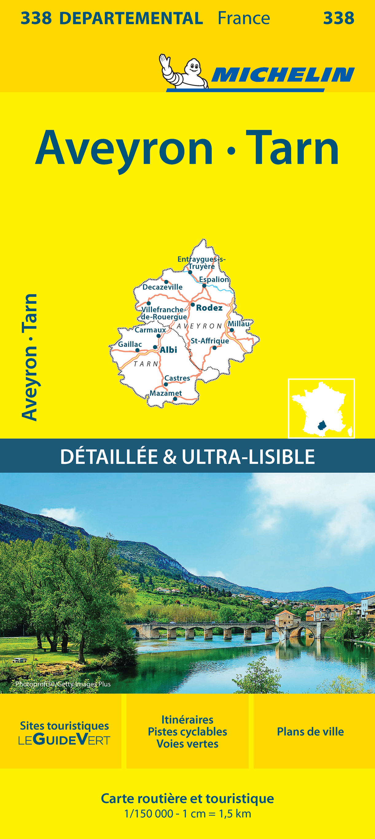 CARTE DEPARTEMENTALE 338 AVEYRON, TARN