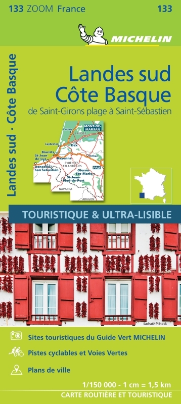 CARTE ZOOM 133 LANDES SUD - COTE BASQUE 2018