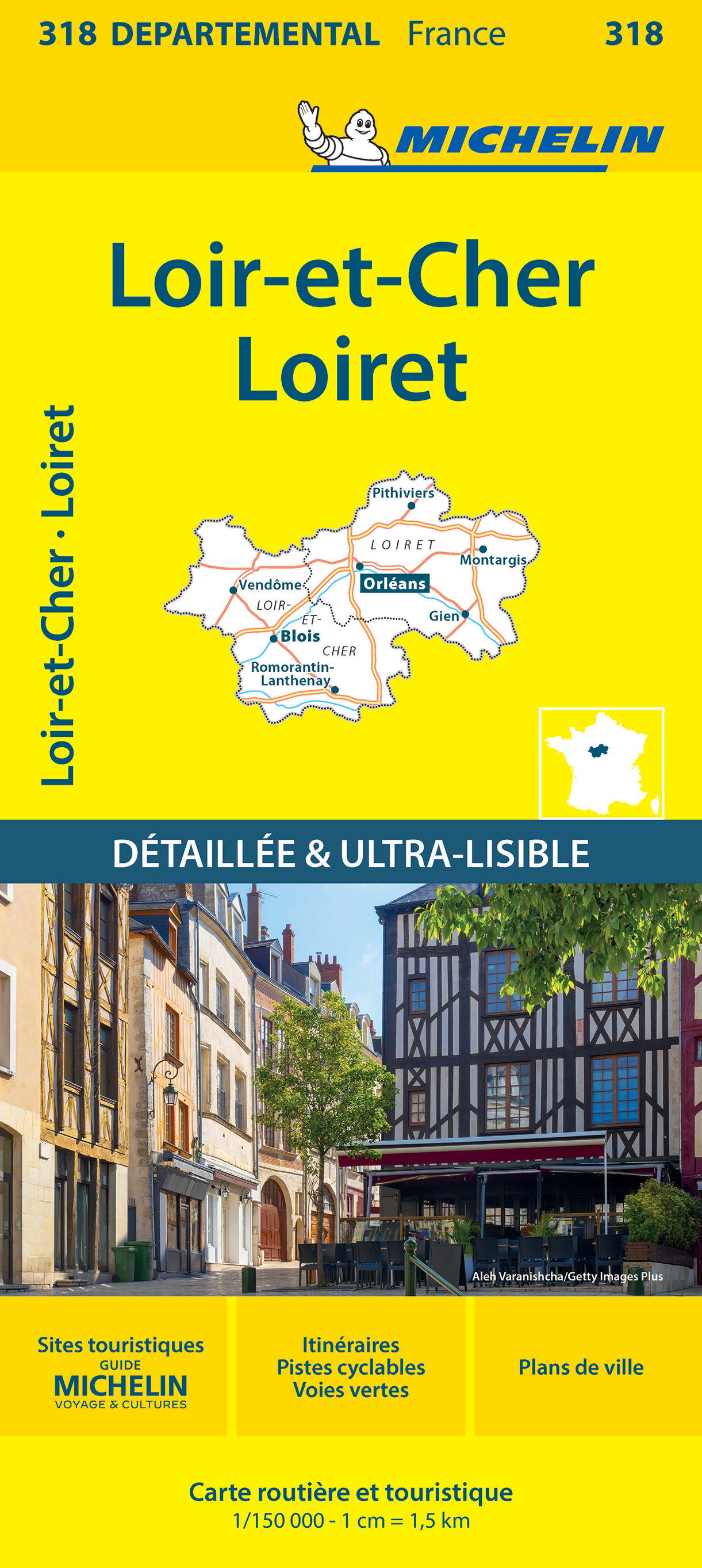 CARTE DEPARTEMENTALE 318 LOIRET, LOIR - ET - CHER