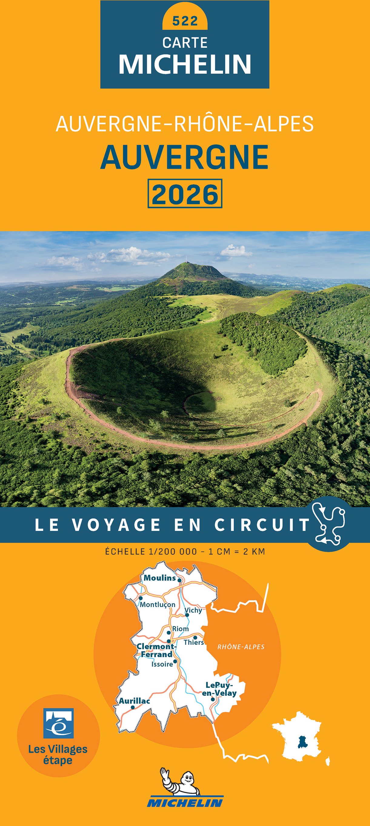 CARTE REGIONALE AUVERGNE 2026 - AUVERGNE - RHONE-ALPES
