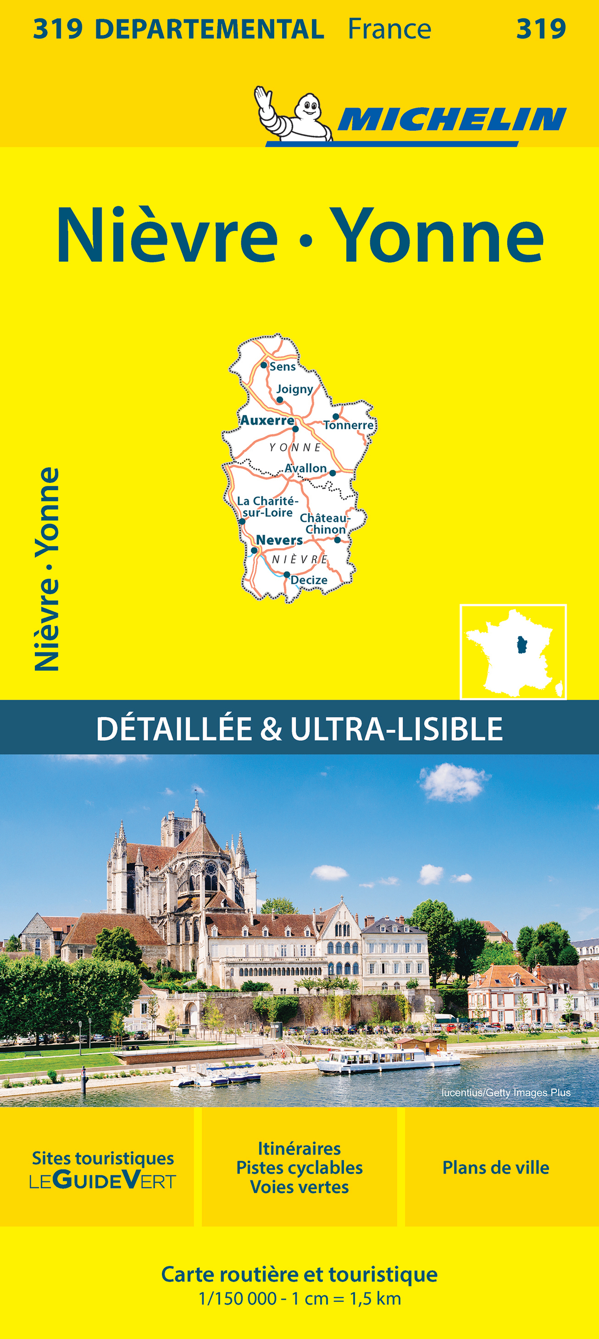 CARTE DEPARTEMENTALE 319 NIEVRE, YONNE
