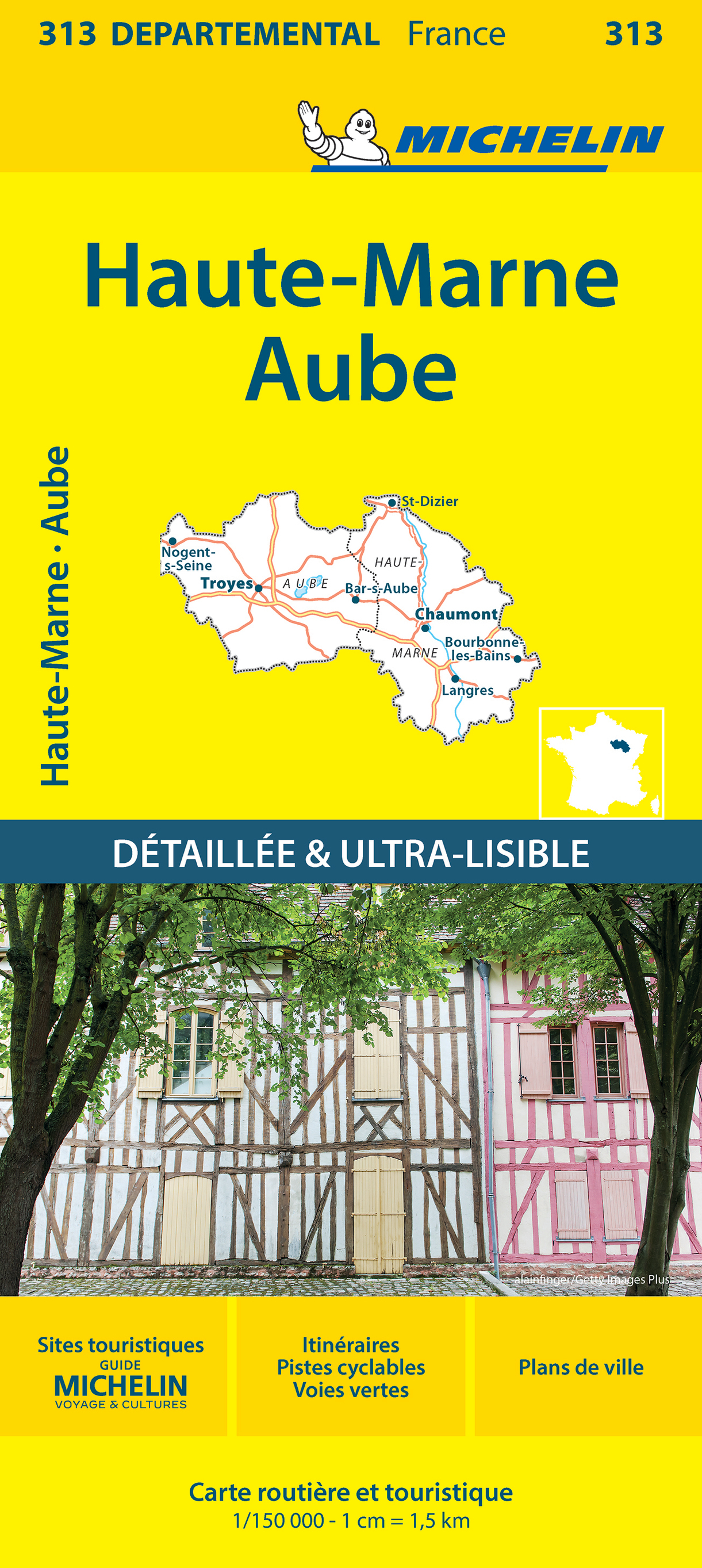 CARTE DEPARTEMENTALE 313 AUBE, HAUTE-MARNE