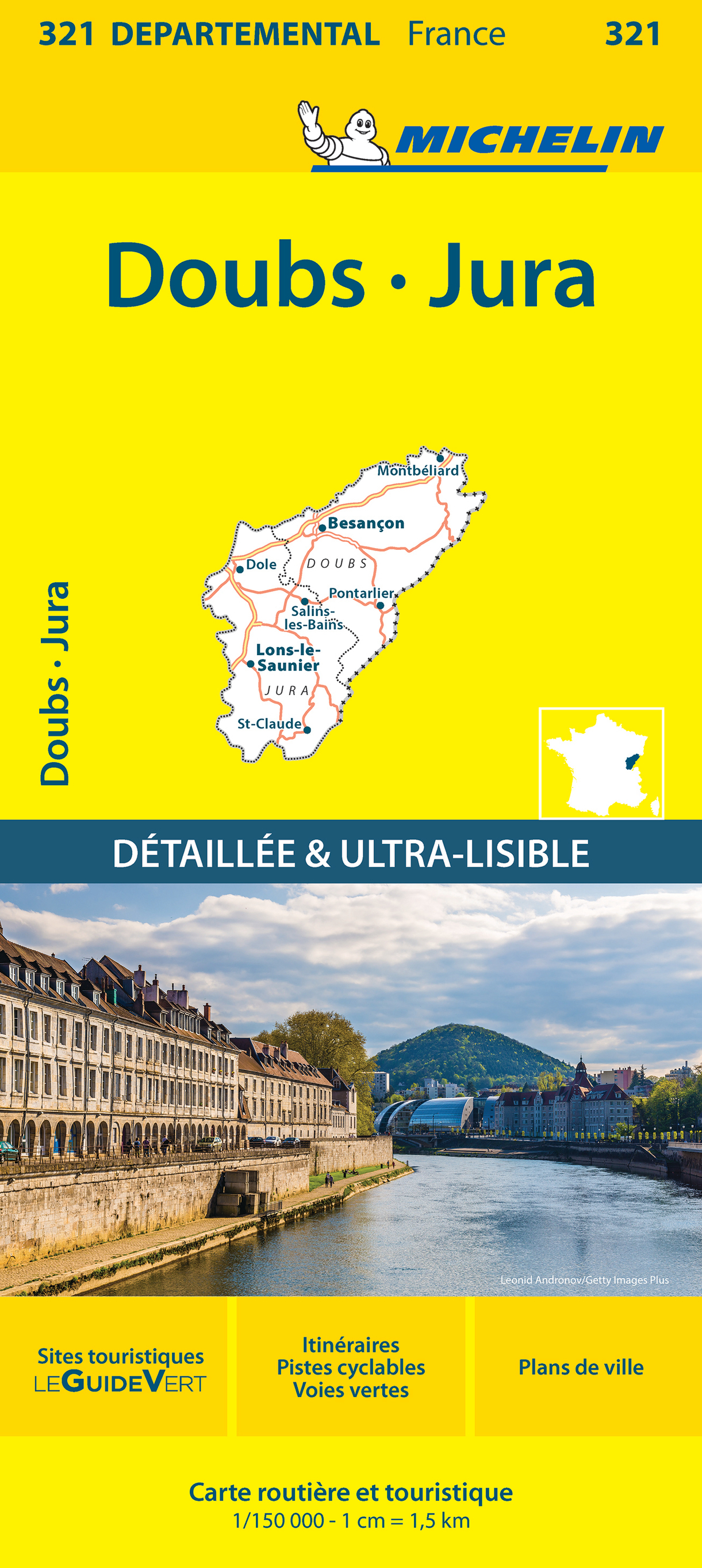CARTE DEPARTEMENTALE 321 DOUBS/JURA