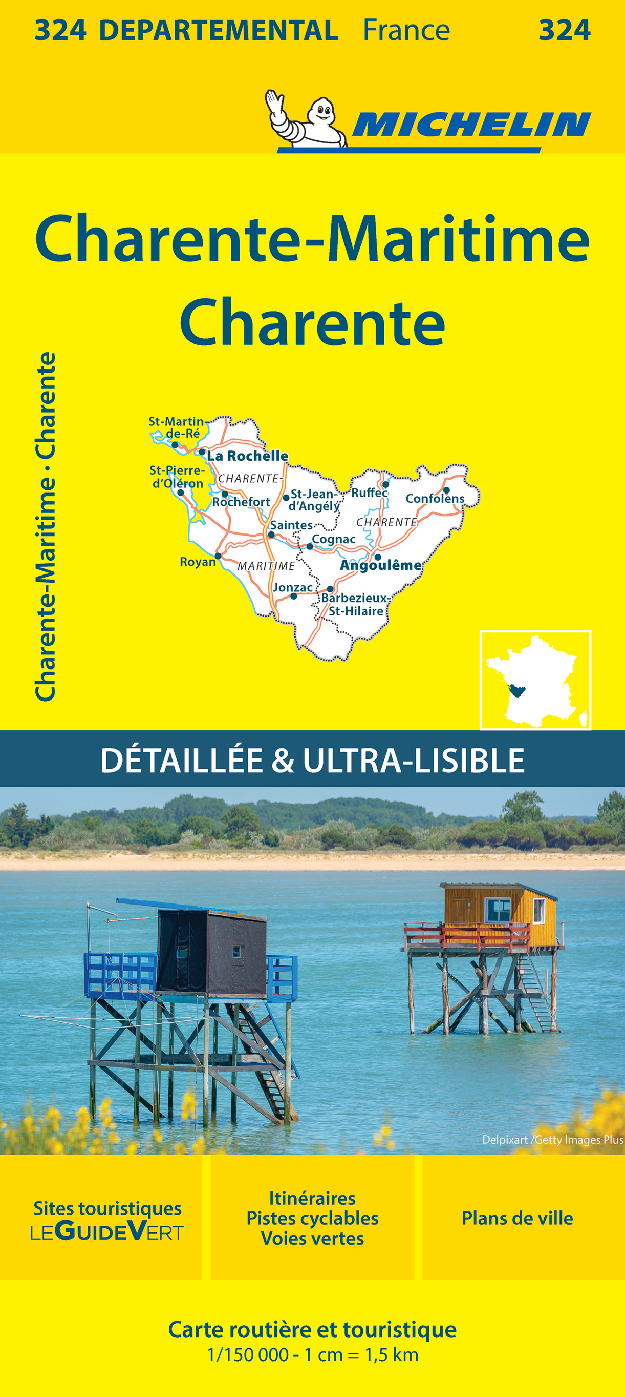 CARTE DEPARTEMENTALE 324 CHARENTE/CHARENTE-MARITIME